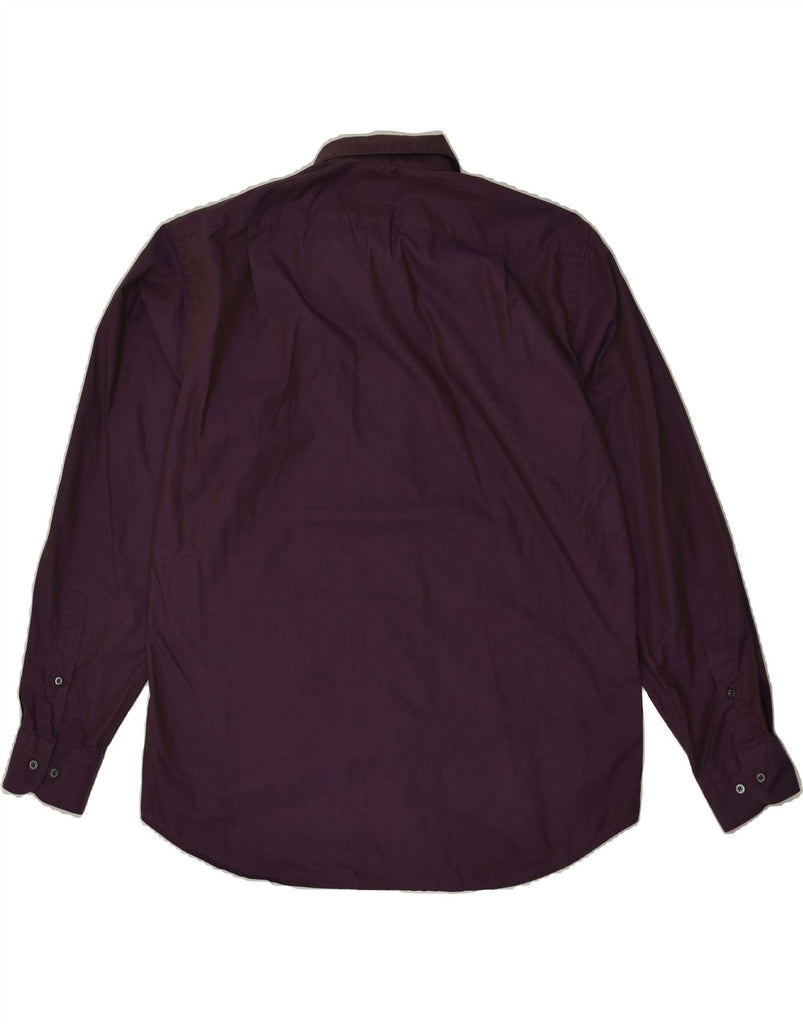 HUGO BOSS Mens Shirt Size 16 1/2 42 Large Burgundy | Vintage Hugo Boss | Thrift | Second-Hand Hugo Boss | Used Clothing | Messina Hembry 