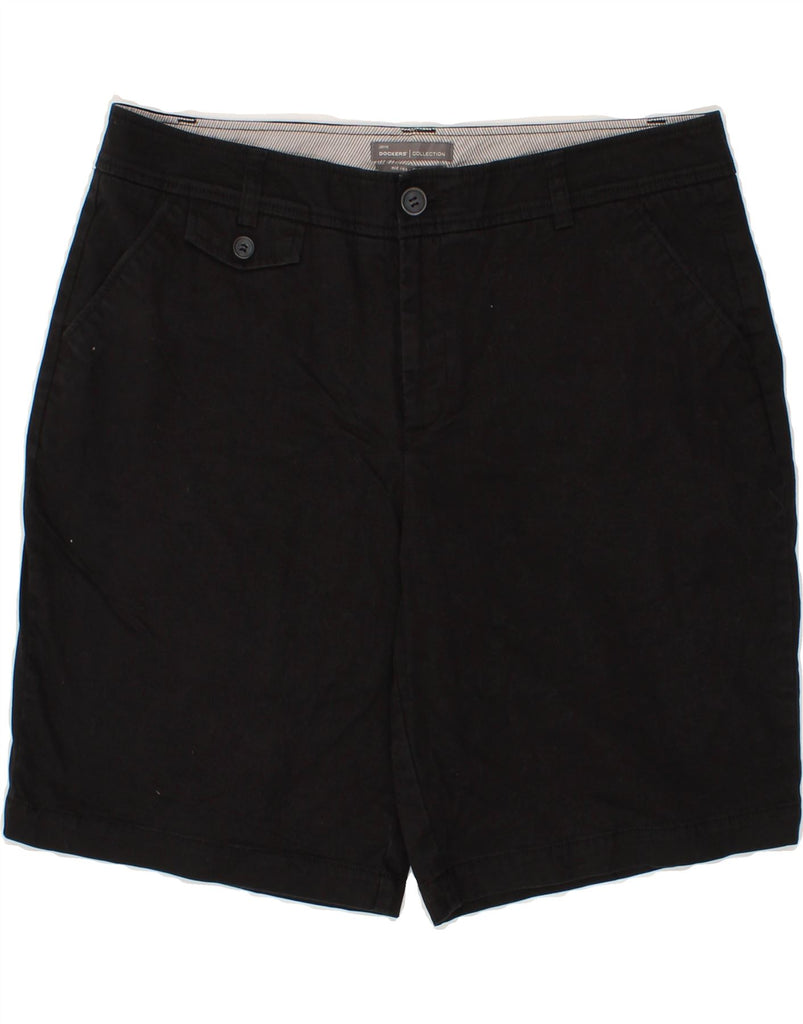 DOCKERS Womens Curvy Mid Rise Chino Shorts US 14 Large W30  Black Cotton Vintage Dockers and Second-Hand Dockers from Messina Hembry 