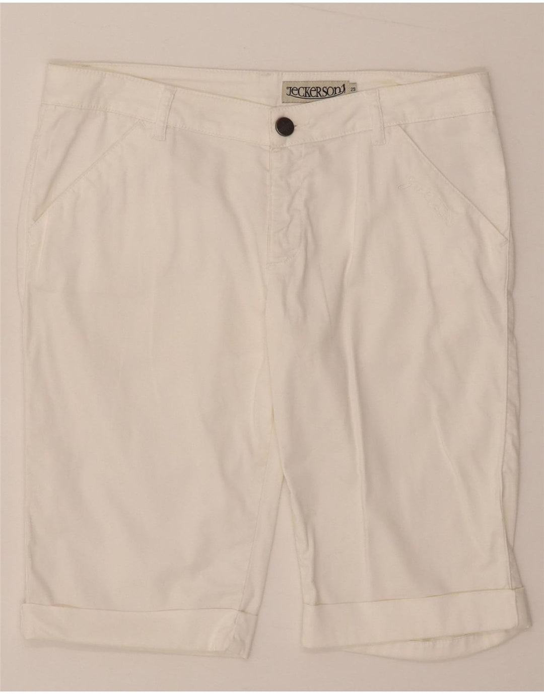 Jeckerson Womens Casual Shorts  W29 Medium White Cotton