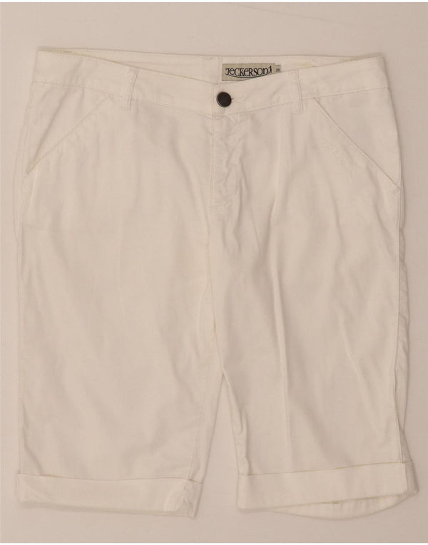 Jeckerson Womens Casual Shorts  W29 Medium White Cotton