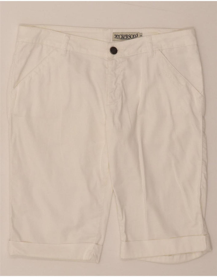 Jeckerson Womens Casual Shorts  W29 Medium White Cotton