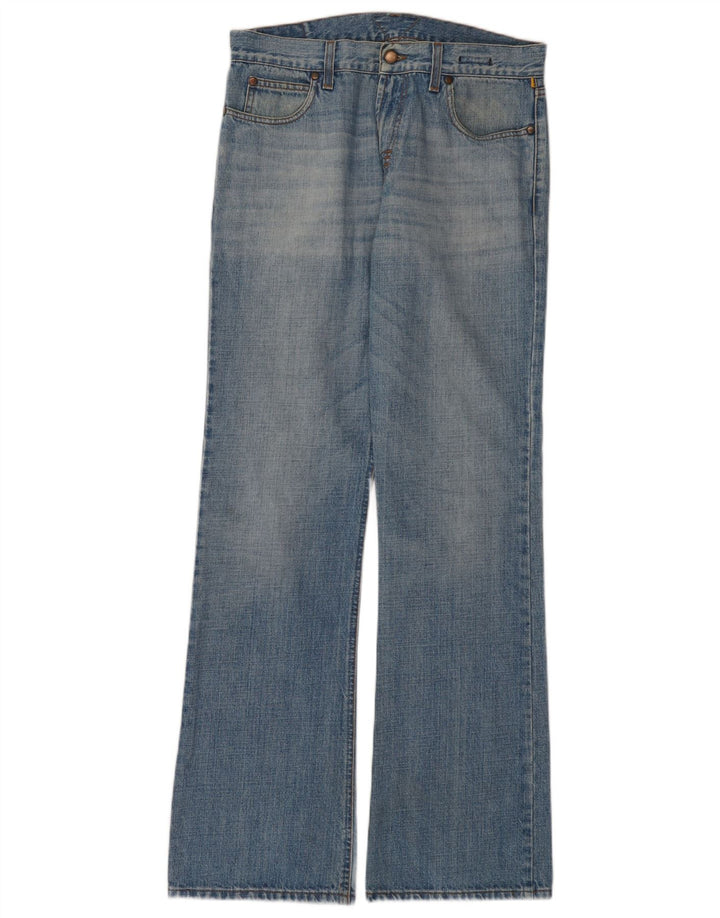 MELTIN' POT Mens Bootcut Jeans W33 L34 Blue Cotton