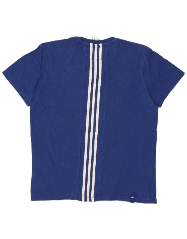 Adidas Mens Graphic T-Shirt Top UK 36/38 Small Blue Cotton