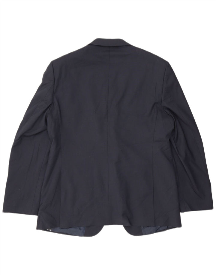 Marks & Spencer Mens 2 Button Blazer Jacket UK 42 Large Navy Blue