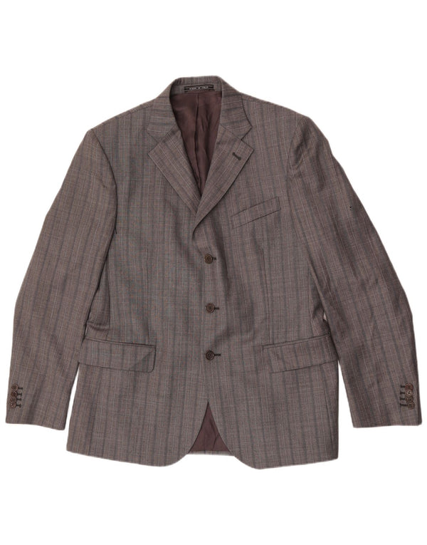 Loro Piana Mens 3 Button 2 Piece Suit IT 52 XL W34 L32 Grey Striped Wool