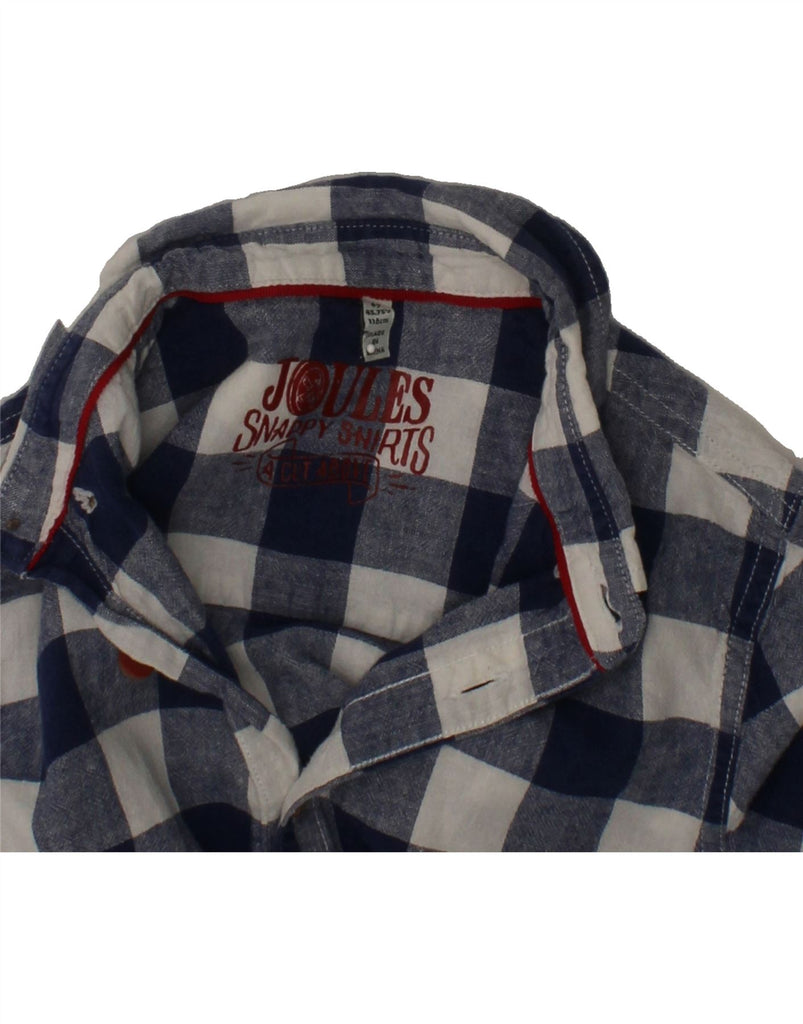 JOULES Boys Flannel Shirt 5-6 Years Navy Blue Check Cotton Vintage Joules and Second-Hand Joules from Messina Hembry 