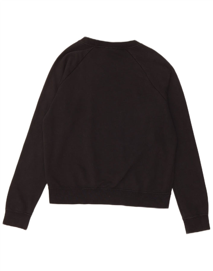 Nike Womens Graphic Oversized Sweatshirt Jumper UK 12 Small Black Cotton