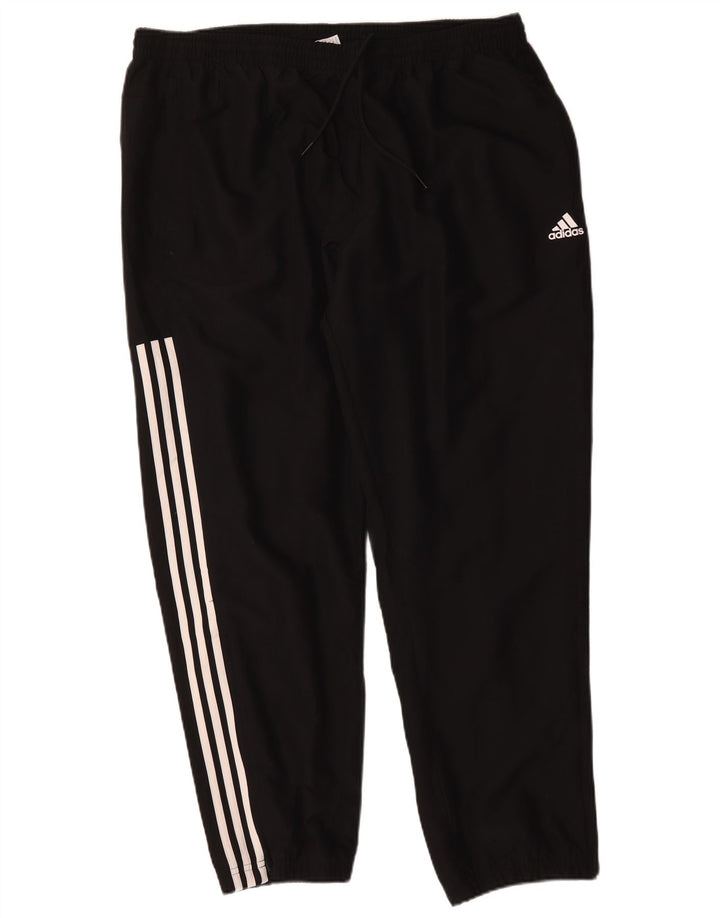 Adidas Mens Tracksuit Trousers 2XL Black Colourblock Polyester