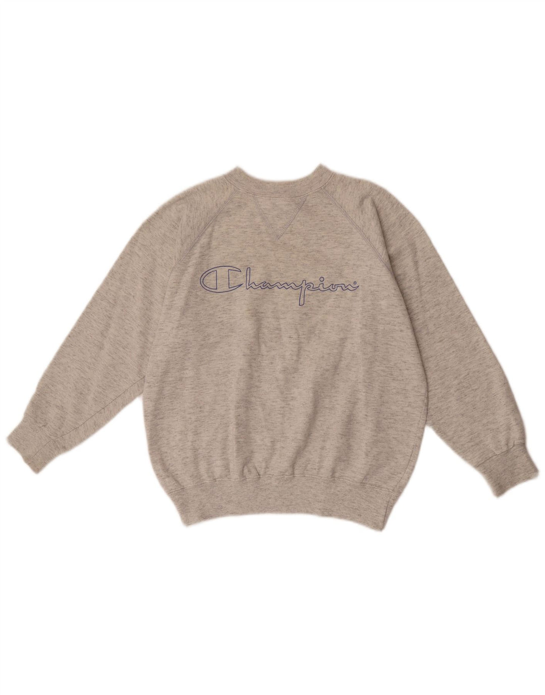 Champion Girls Graphic Oversized Sweatshirt Jumper 9-10 Years Medium Grey