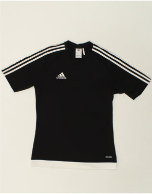未使用 00s adidas vtg ボタンダウン シャツ CLIMALITE ADIDAS Mens Climalite T-Shirt Top Small Black Polyester