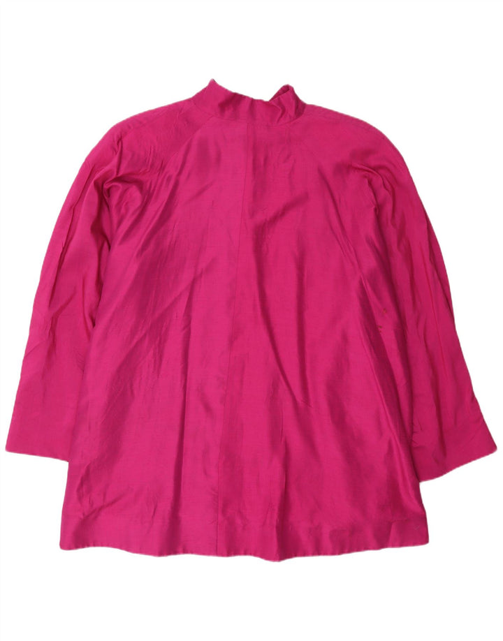 Mondrian Womens Oversized Overcoat UK 16 Large Pink Rayon