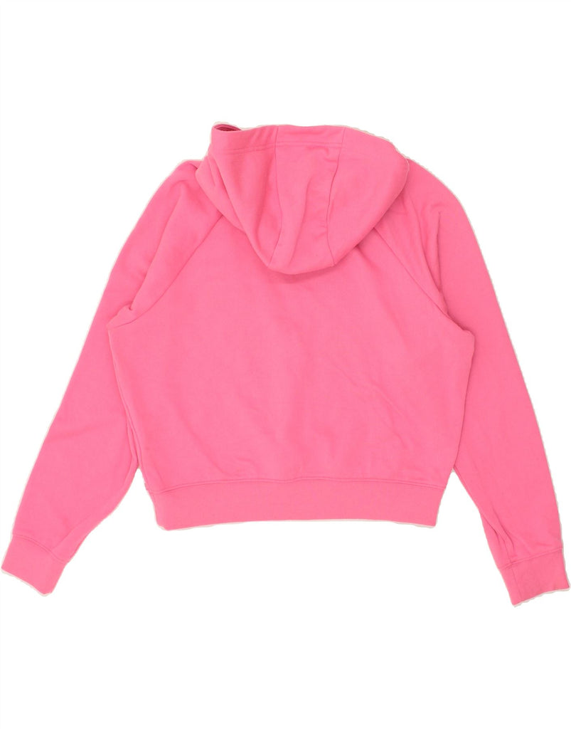 NIKE Womens Crop Hoodie Jumper UK 10 Small Pink Cotton | Vintage Nike | Thrift | Second-Hand Nike | Used Clothing | Messina Hembry 