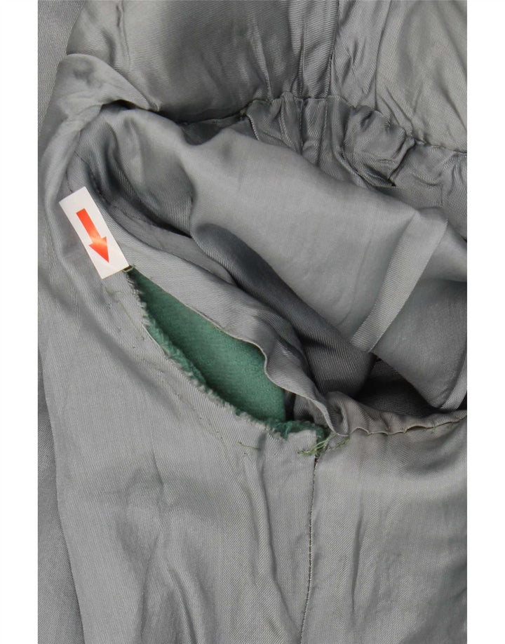 Vintage Womens 3/4 Sleeve Double Breasted Blazer Jacket UK 8 Small Green