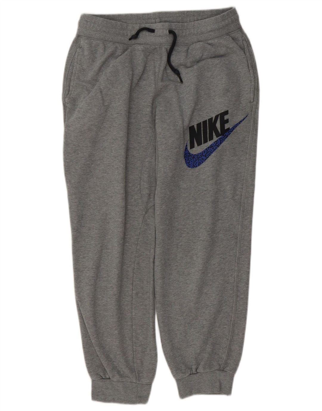 NIKE Mens Graphic Tracksuit Trousers Joggers Medium  Grey Cotton