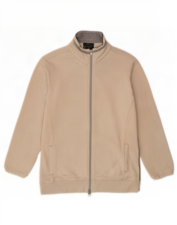 Champion Womens Easy Fit Tracksuit Top Jacket UK 14 Medium Off White