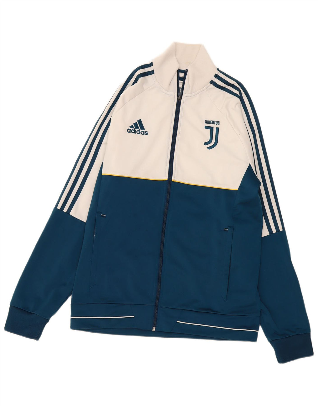 Adidas Mens Juventus Tracksuit Top Jacket Medium Navy Blue Colourblock