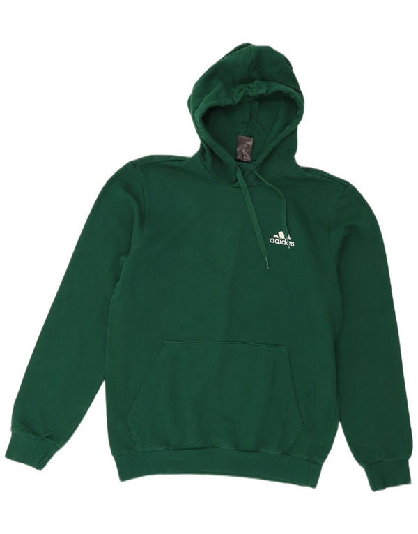 Adidas Mens Hoodie Jumper Medium Green Cotton