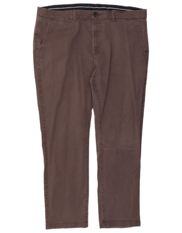 Marks & Spencer Mens Heritage Slim Chino Trousers W42 L29 Grey Cotton