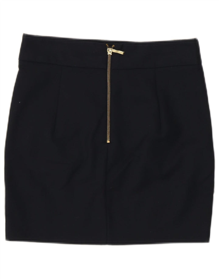 Zara Womens Mini Skirt XS W24  Navy Blue Cotton