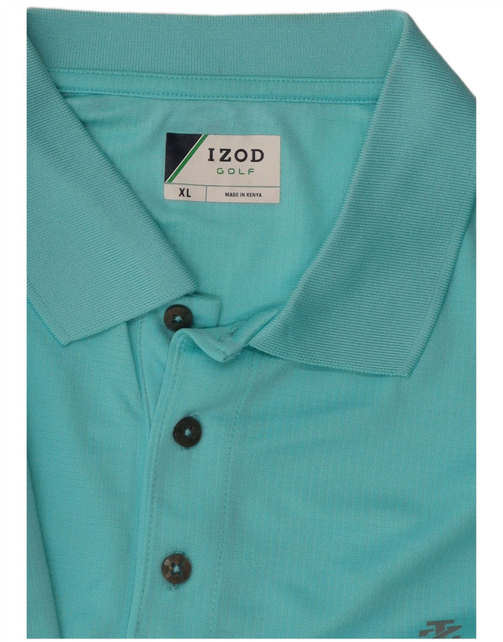 IZOD Mens Golf Polo Shirt XL Turquoise