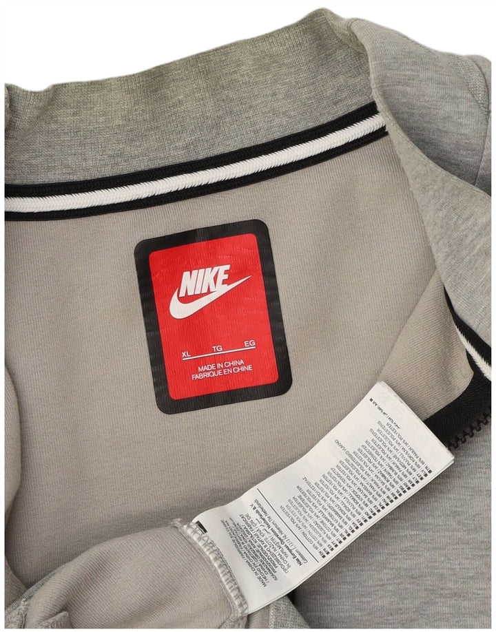 Nike Mens Tracksuit Top Jacket Large Grey Flecked Cotton