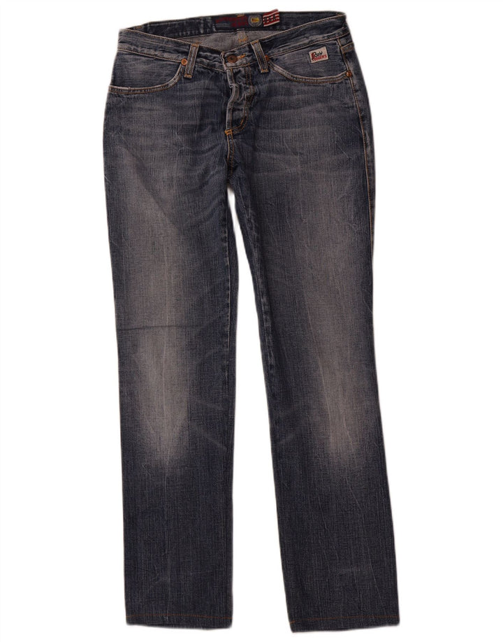 ROY ROGERS Womens Straight Jeans W29 L30 Blue Cotton