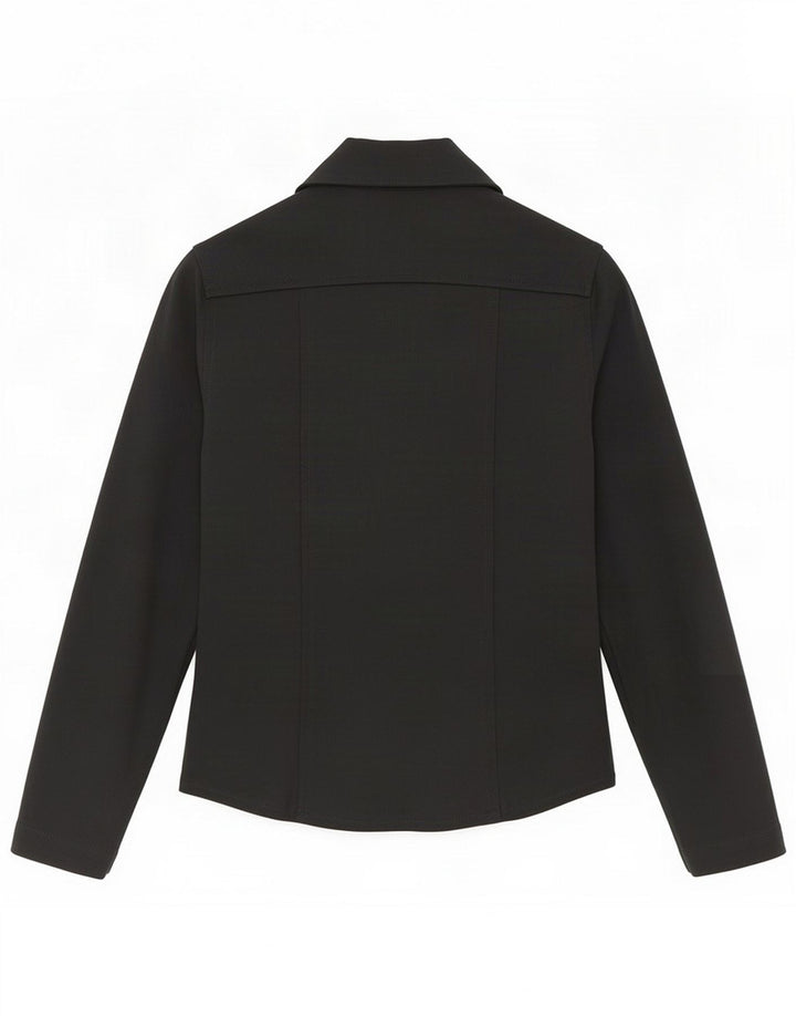 Stefanel Womens Bomber Jacket IT 38 XS Black Polyamide