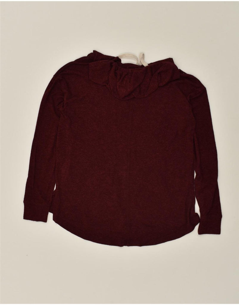 HOLLISTER Womens Hoodie Jumper UK 10 Small Burgundy Viscose | Vintage Hollister | Thrift | Second-Hand Hollister | Used Clothing | Messina Hembry 