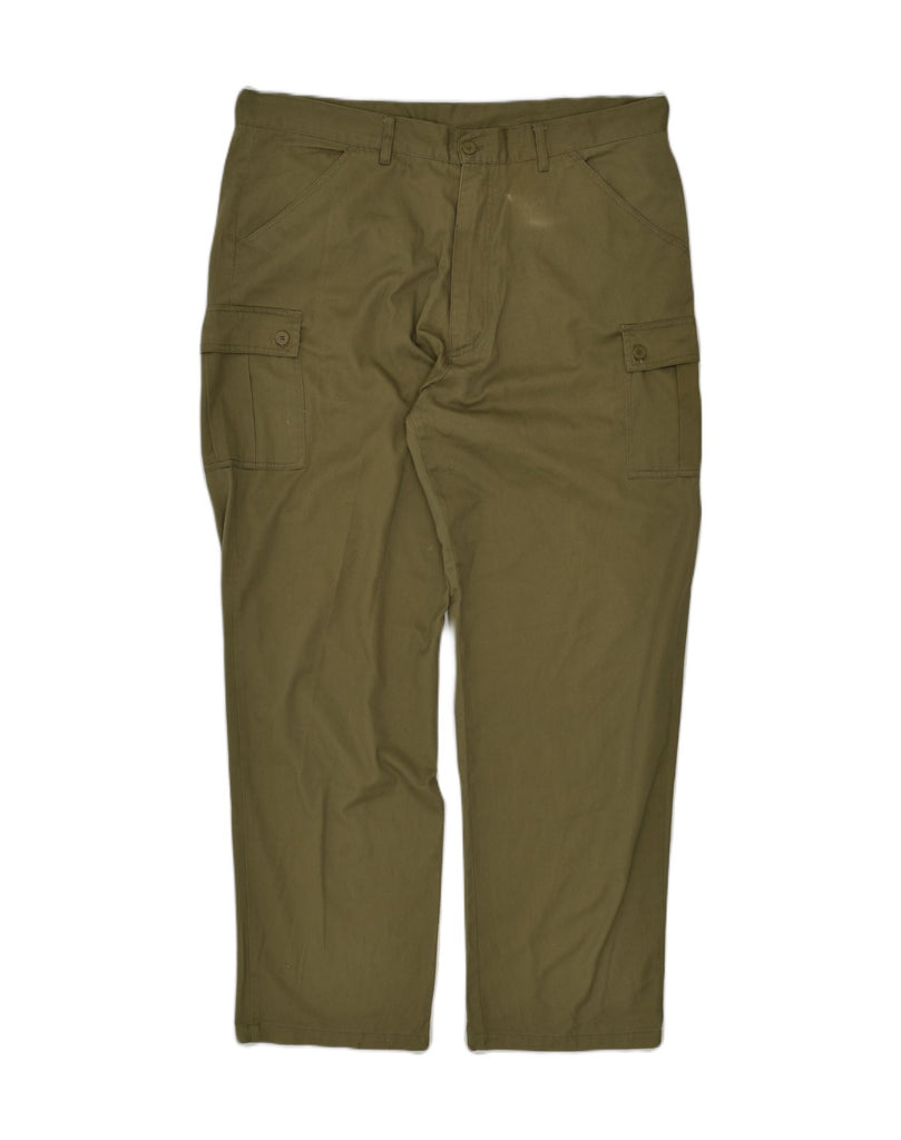 GAS Mens Tapered Cargo Trousers IT 56 3XL W38 L30 Khaki | Vintage Gas | Thrift | Second-Hand Gas | Used Clothing | Messina Hembry 