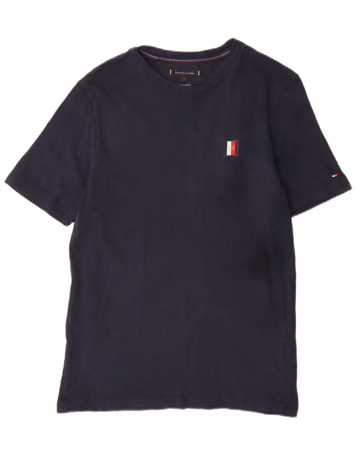 Tommy Hilfiger Mens T-Shirt Top Small Navy Blue Cotton