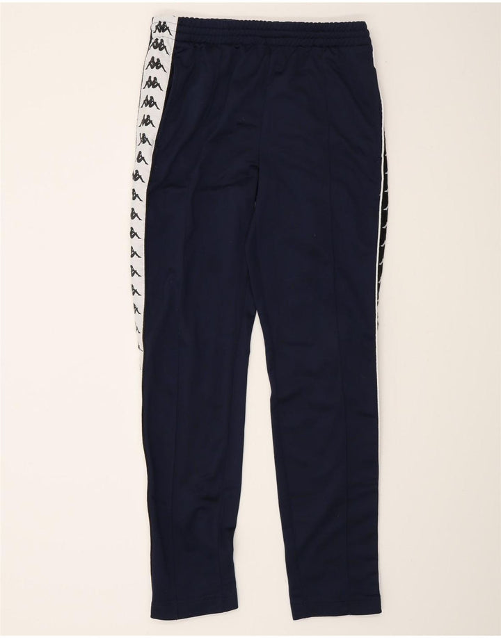 Kappa Mens Graphic Tracksuit Trousers Small Navy Blue Colourblock