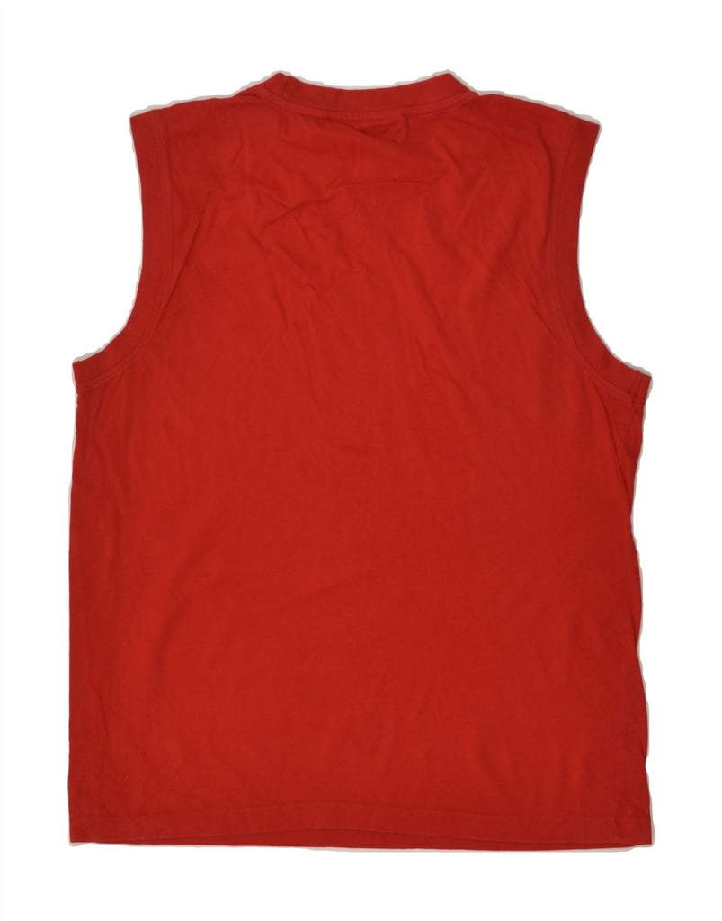 PUMA Mens Graphic Vest Top Large Red Cotton | Vintage Puma | Thrift | Second-Hand Puma | Used Clothing | Messina Hembry 