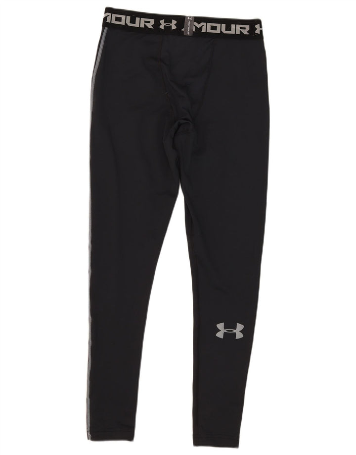 Under Armour Mens Cold Gear Graphic Leggings Large Black Polyester