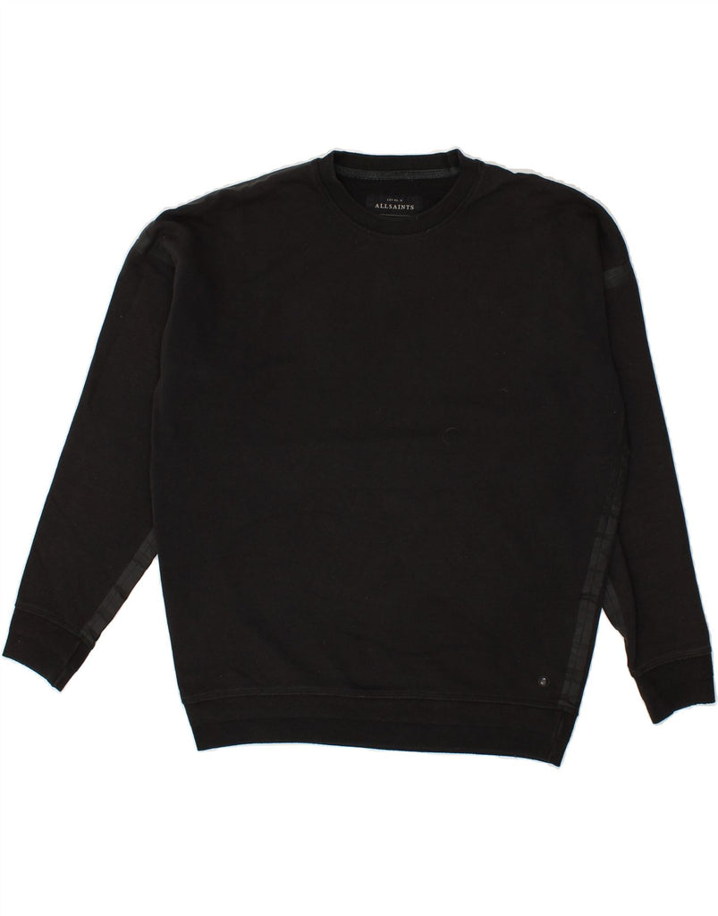 ALL SAINTS Mens Sweatshirt Jumper Small Black Cotton | Vintage All Saints | Thrift | Second-Hand All Saints | Used Clothing | Messina Hembry 