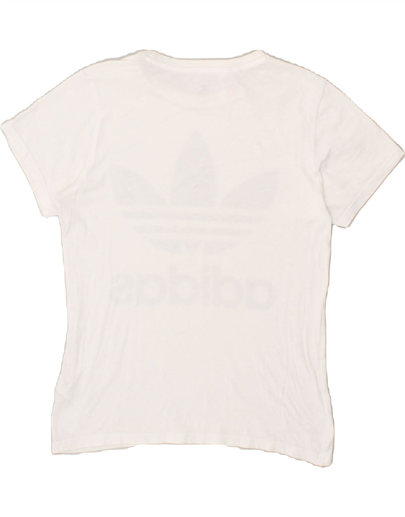 ADIDAS Boys Graphic T-Shirt Top 13-14 Years White Cotton | Vintage Adidas | Thrift | Second-Hand Adidas | Used Clothing | Messina Hembry 