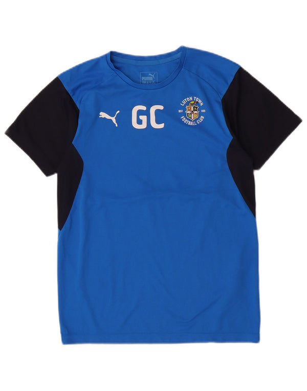 Puma Boys Graphic T-Shirt Top 13-14 Years XL Blue Colourblock Polyester