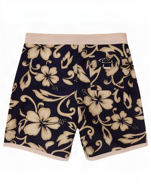 Sundek Mens Swimming Shorts Large Navy Blue Floral