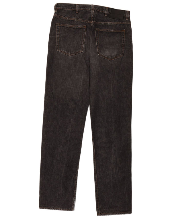 Calvin Klein Mens Straight Jeans W32 L31 Black Cotton
