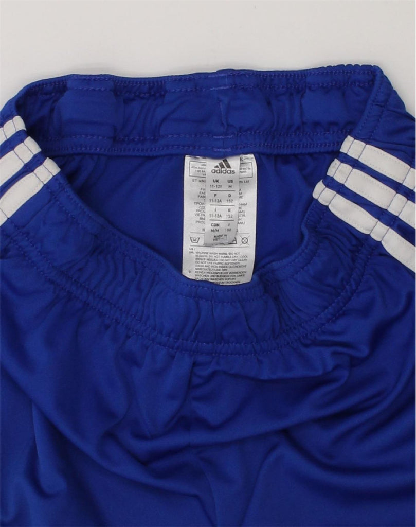 ADIDAS Boys Sport Shorts 11-12 Years Blue Polyester | Vintage Adidas | Thrift | Second-Hand Adidas | Used Clothing | Messina Hembry 