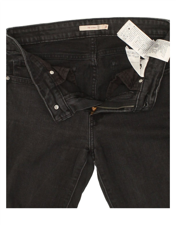 LEVI'S Womens 711 Skinny Jeans W27 L33 Grey Cotton Vintage Levi's and Second-Hand Levi's from Messina Hembry 