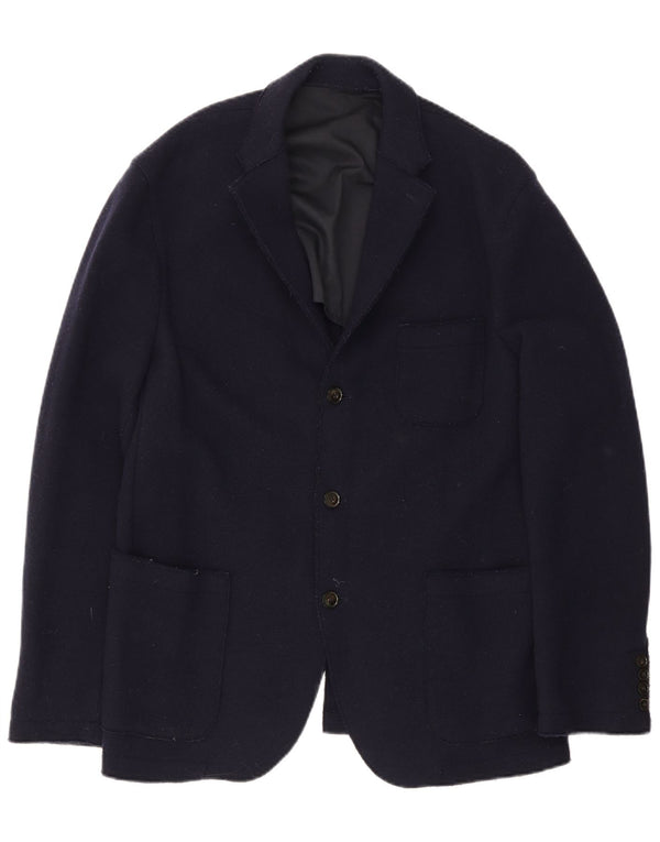 Tommy Hilfiger Mens 3 Button Blazer Jacket IT 54 2XL Navy Blue Wool