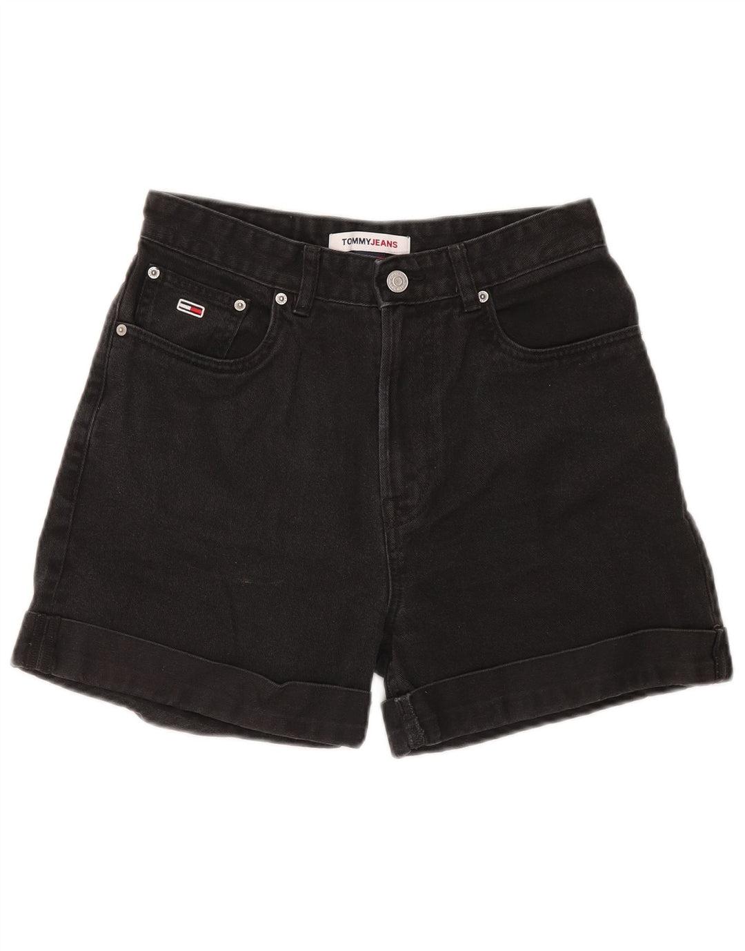 Tommy Hilfiger Womens Denim Shorts W28 Medium  Black