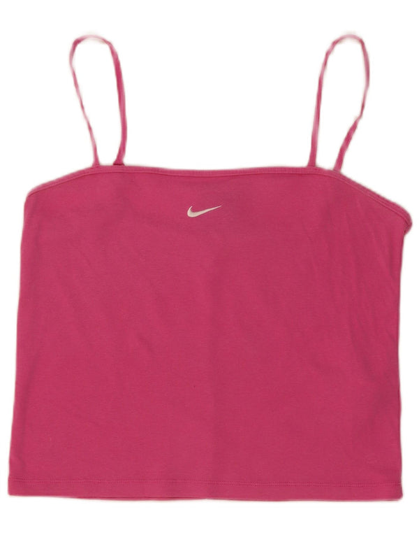 Nike Womens Cami Top UK 14 Large Pink Cotton