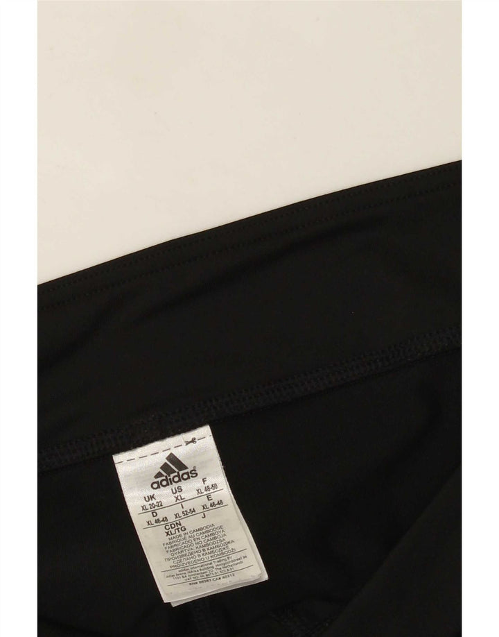 Adidas Womens Climalite Capri Leggings UK 20/22 XL Black Polyester