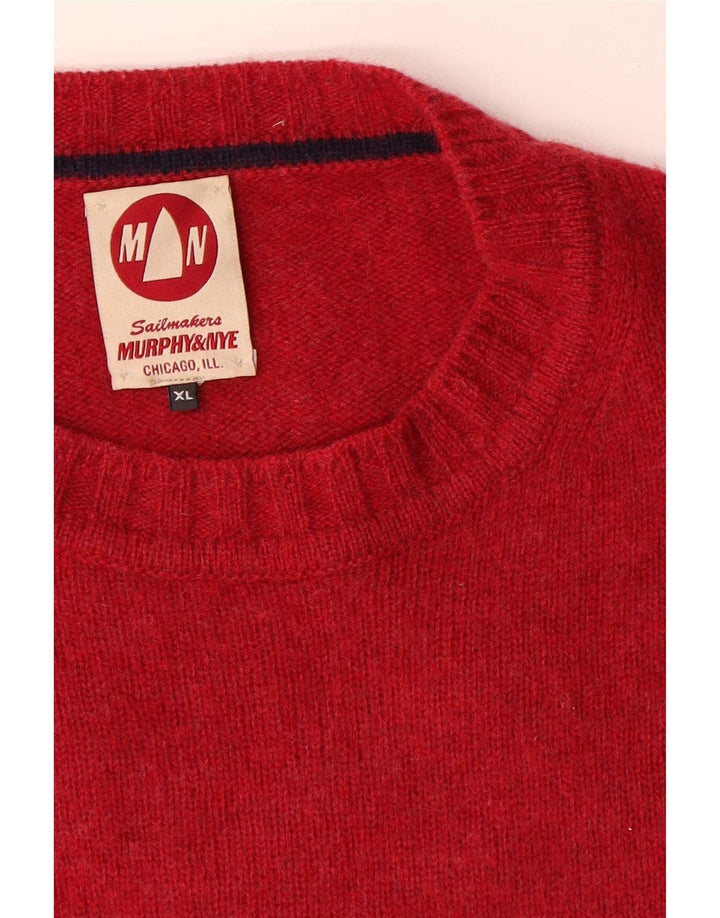 Murphy & Nye Mens Crew Neck Jumper Sweater XL Red