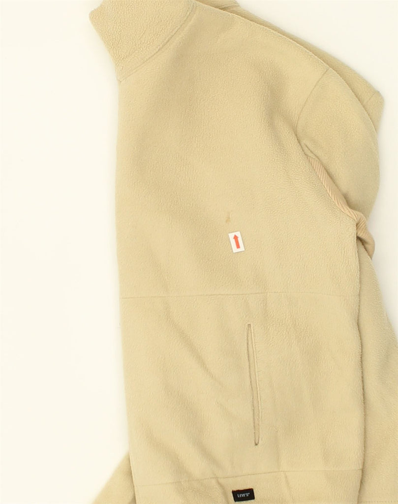 LEVI'S Girls Fleece Jacket 10-11 Years Small Beige Polyester | Vintage Levi's | Thrift | Second-Hand Levi's | Used Clothing | Messina Hembry 