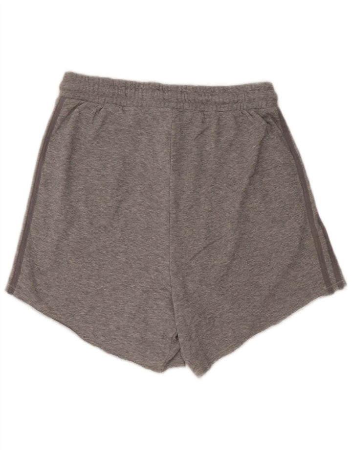 Adidas Womens Sport Shorts UK 12/14 Medium  Grey Cotton