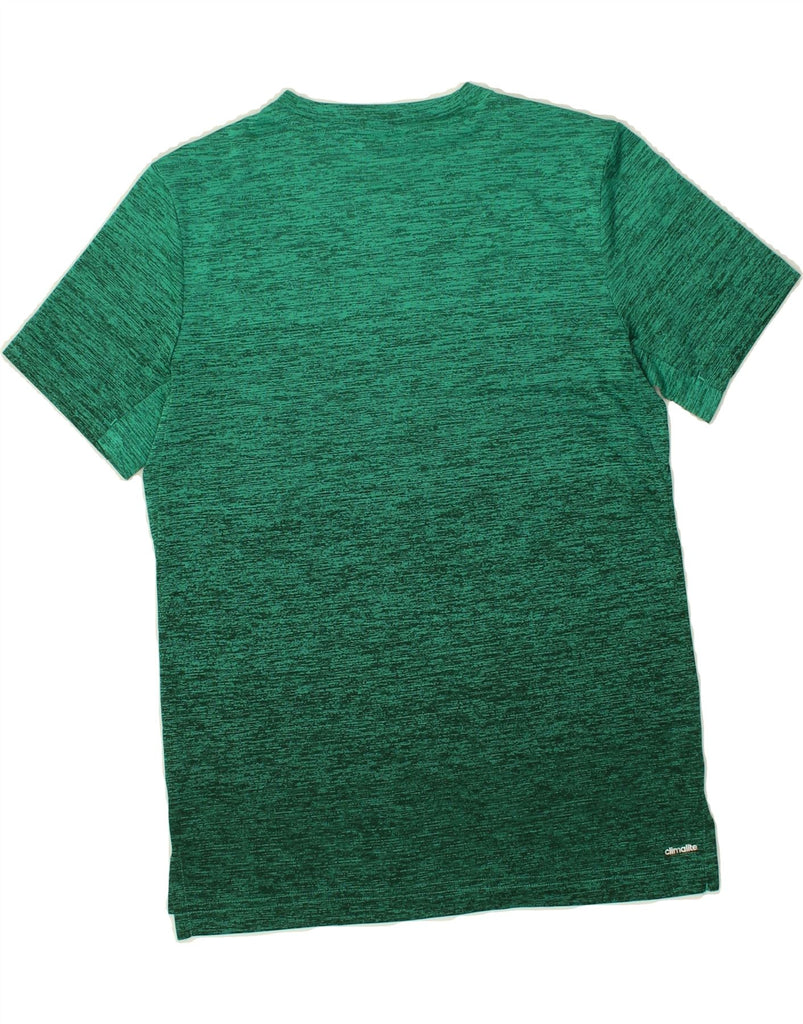 ADIDAS Boys Graphic T-Shirt Top 11-12 Years Green Flecked Polyester | Vintage Adidas | Thrift | Second-Hand Adidas | Used Clothing | Messina Hembry 