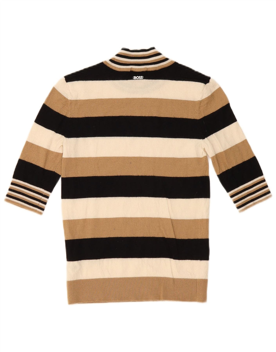 Hugo Boss Womens Turtle Neck Jumper Sweater UK 10 Small Multicoloured