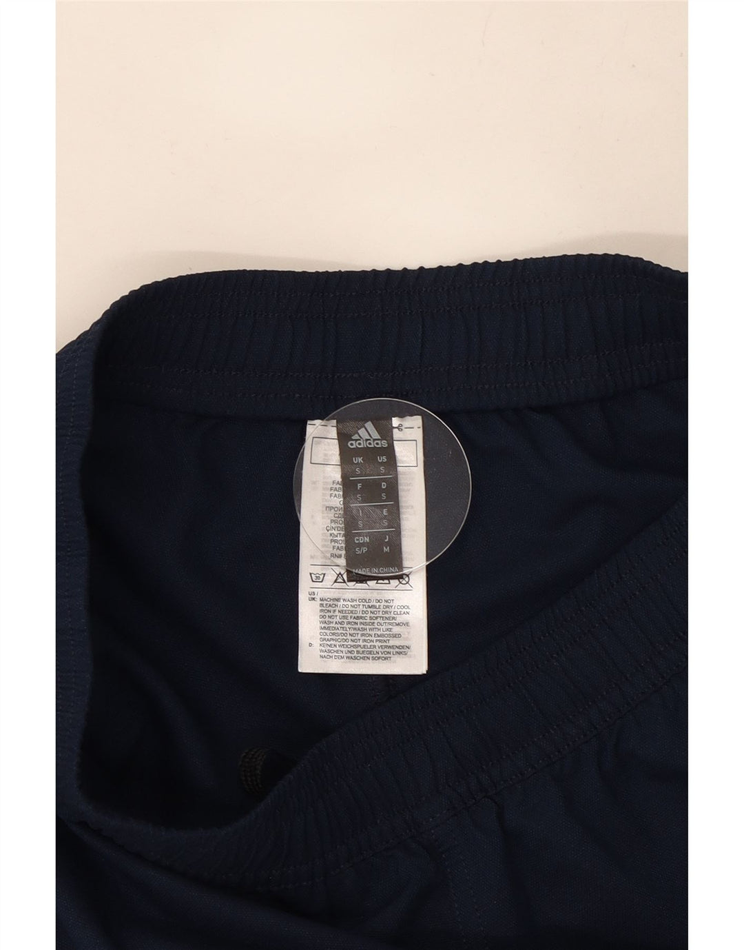 Adidas Mens Graphic Sport Shorts Small  Navy Blue Polyester